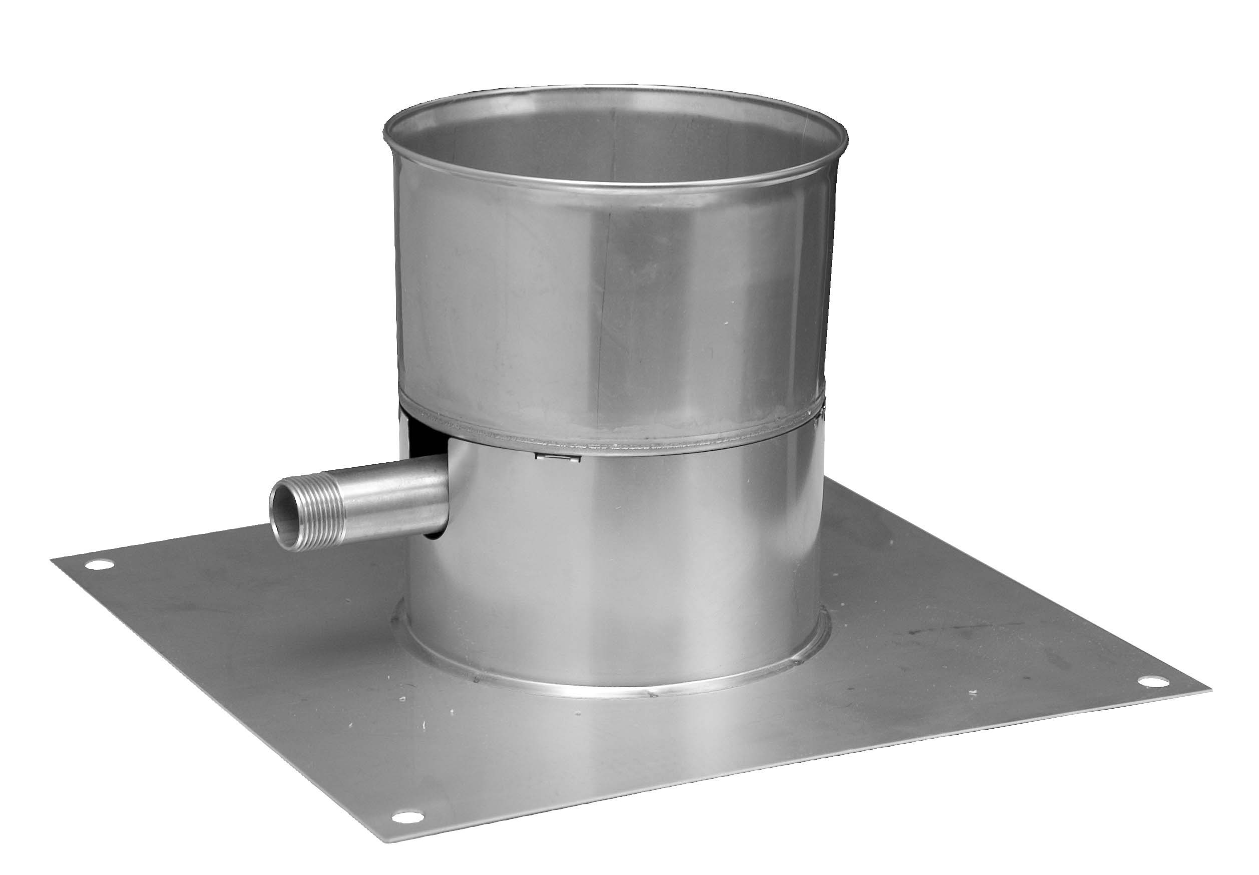 7" inch Single Wall Base Plate with Drain (65)