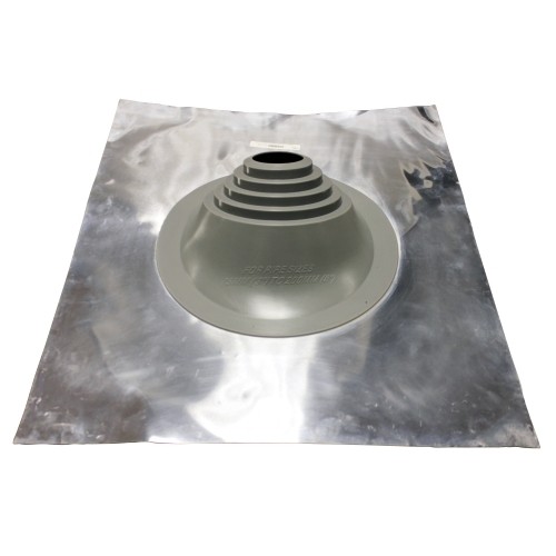6" inch Tiled roof Flashing - aluminium base & silicone high temp upstand for 6" twin wall flue