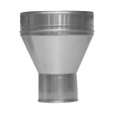 8" inch Excentric (flat bottom) Single Wall increaser (026E) - single wall flue