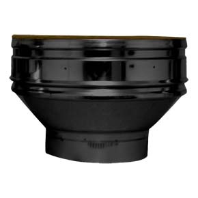 8" inch Black twin wall flue - Increaser SW to twin wall 200-250mm