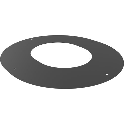 5" inch Black Twin wall Flue Finishing Plate round 45 