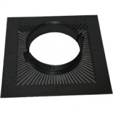8" inch Black twin wall flue - Ventilated Firestop Plate (BLACK) 