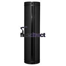 8" inch Black twin wall flue - Pipe 250mm 