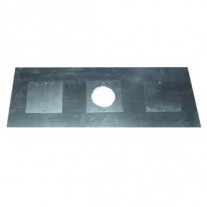 5" inch Register Plate G - 900x495 - central flue hole 125mm/150mm plus two access holes 