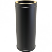 6 inch Black Twin wall Flue pipe 500mm 