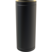 8" inch Black twin wall flue - Pipe 500mm 
