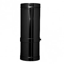 8" inch Black twin wall flue - Medium Adjustable Pipe 350-550mm 