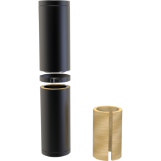 8" inch Black twin wall flue - Medium Adjustable Pipe 350-550mm 