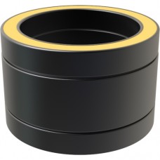 5" inch Black Twin wall Flue 100mm length pipe 