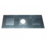 6" inch Register Plate G - 900x495 - central flue hole 125mm/150mm plus two access holes