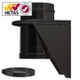 8" inch Black twin wall flue - Adjustable Base Support 