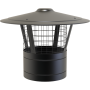 5" inch Black Twin wall Flue Rain cap with mesh